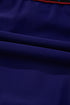 Navy Blue Embroidered Trim Wrap Tie Knot Plus Size High Waisted Bikini